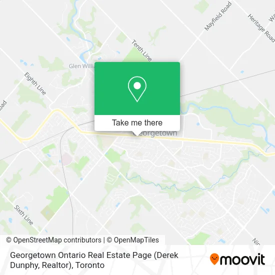 Georgetown Ontario Real Estate Page (Derek Dunphy, Realtor) map