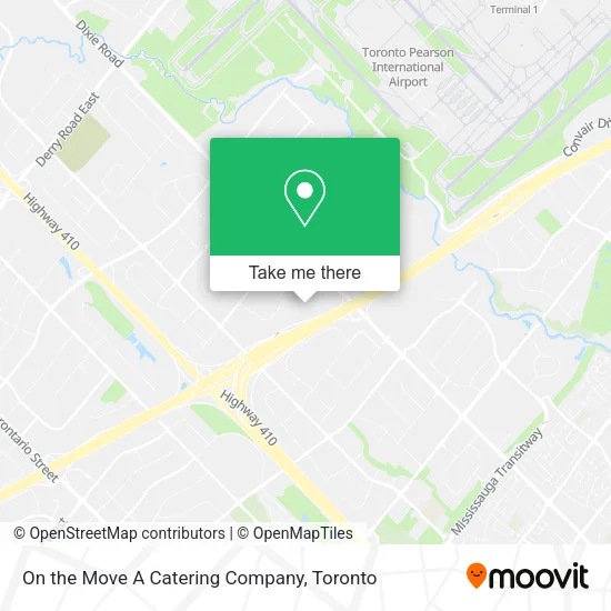 On the Move A Catering Company map