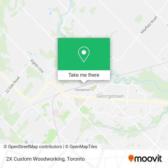 2X Custom Woodworking map
