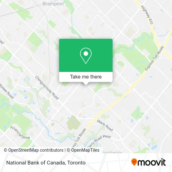 National Bank of Canada map