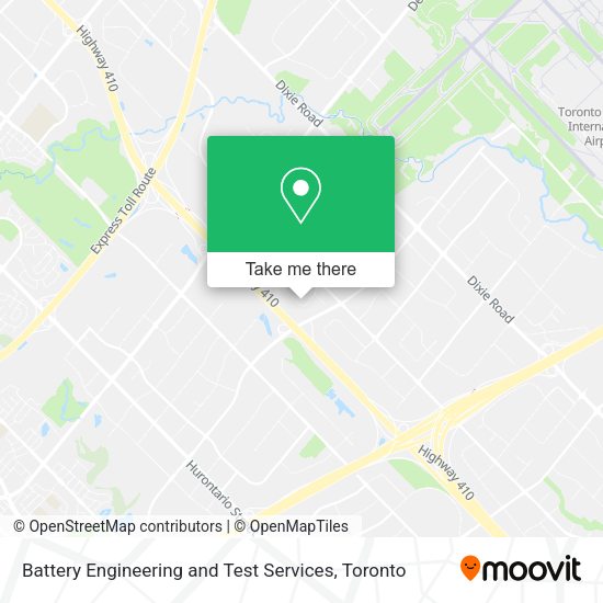 Battery Engineering and Test Services map