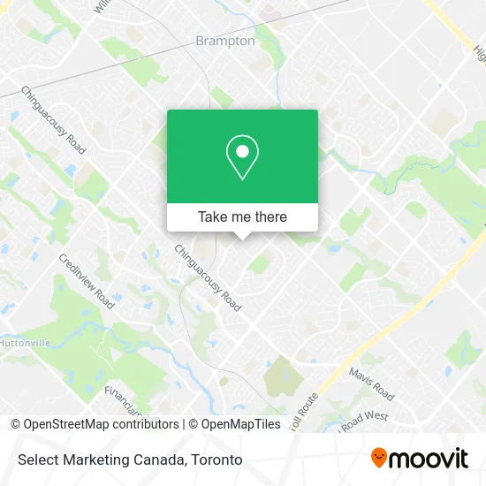 Select Marketing Canada map