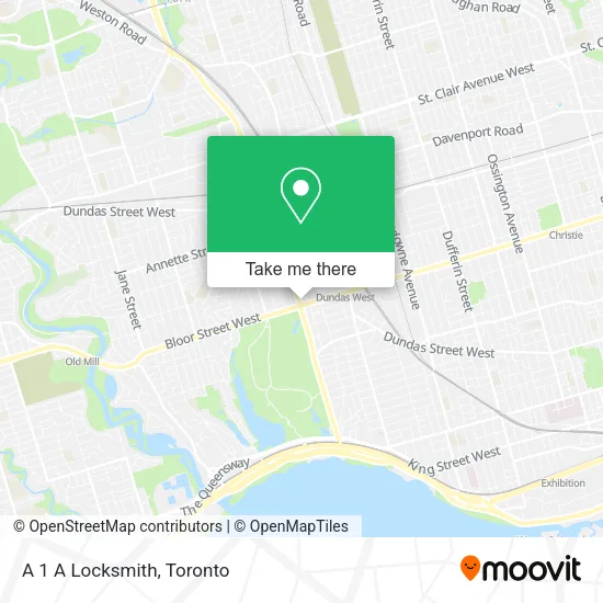 A 1 A Locksmith map