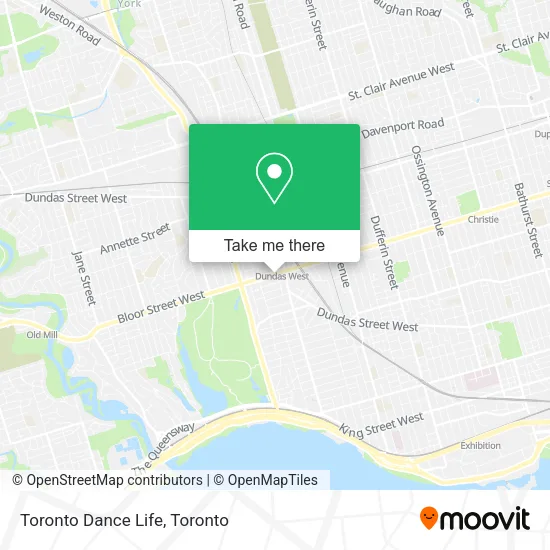 Toronto Dance Life map