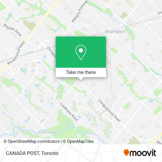 CANADA POST map