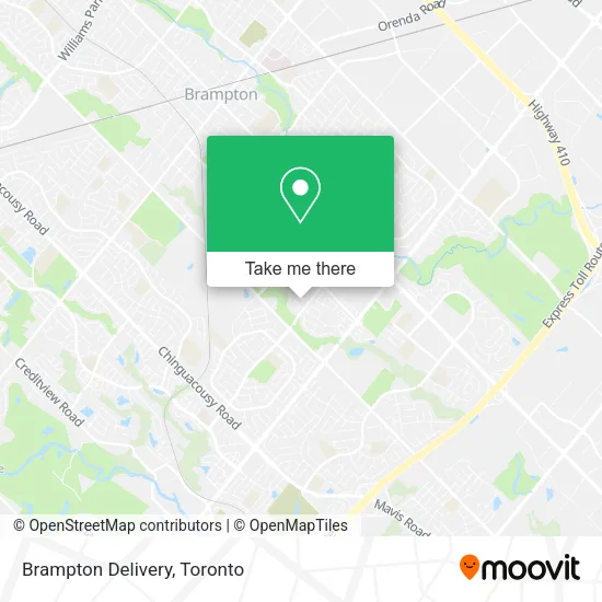 Brampton Delivery map