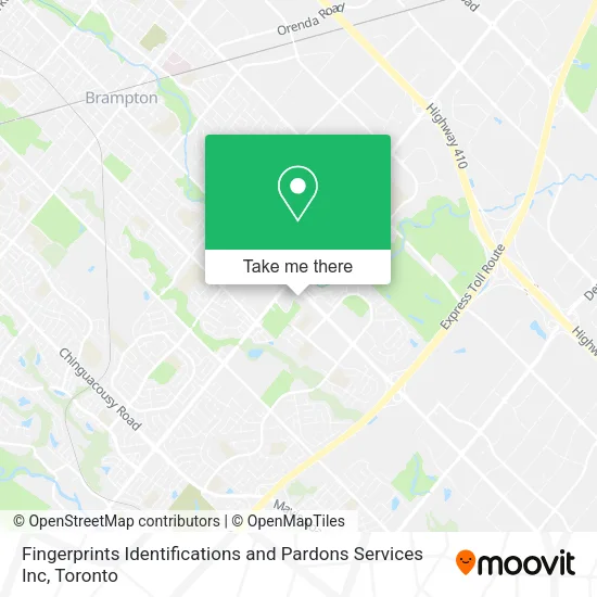Fingerprints Identifications and Pardons Services Inc map