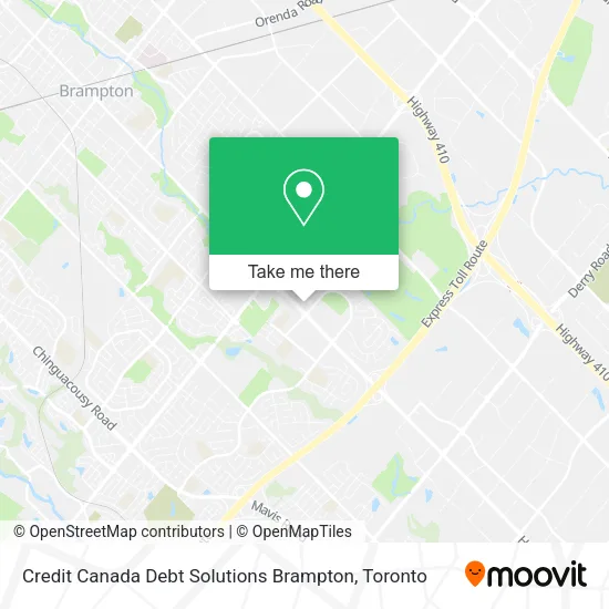 Credit Canada Debt Solutions Brampton map