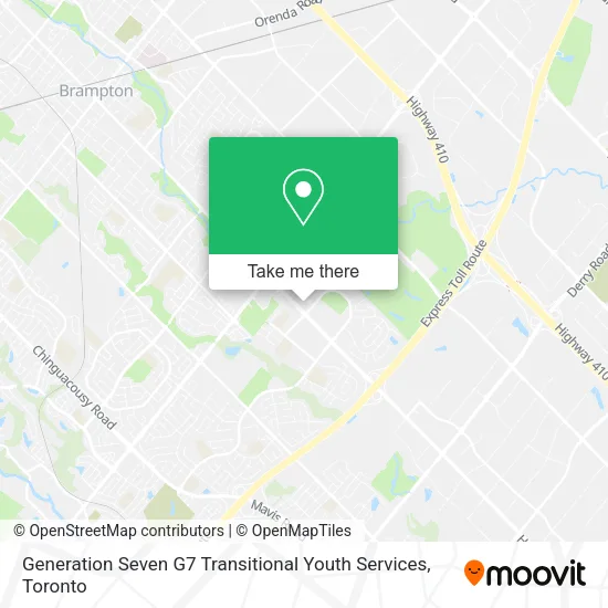Generation Seven G7 Transitional Youth Services map