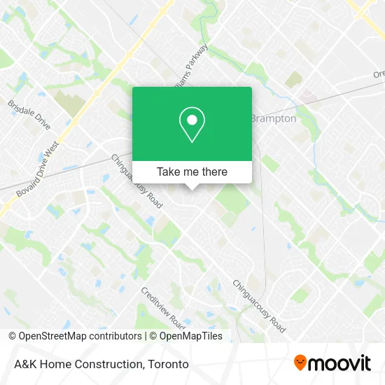 A&K Home Construction map