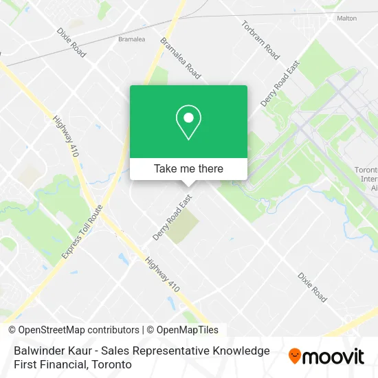 Balwinder Kaur - Sales Representative Knowledge First Financial map
