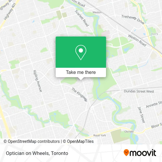 Optician on Wheels map