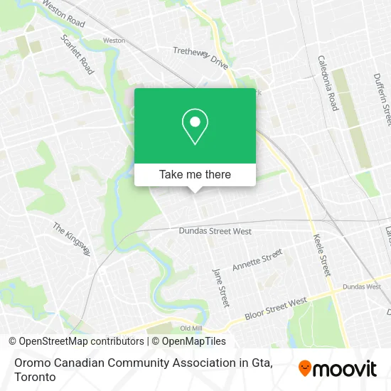 Oromo Canadian Community Association in Gta map