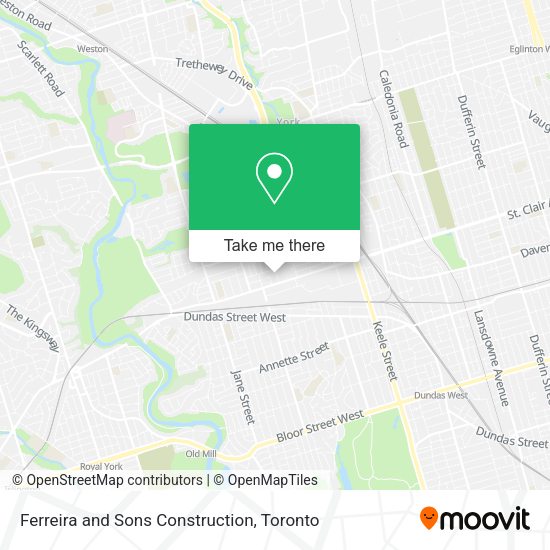 Ferreira and Sons Construction map