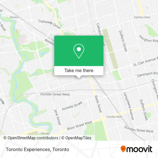 Toronto Experiences map