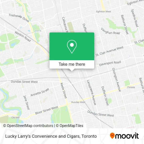 Lucky Larry's Convenience and Cigars map