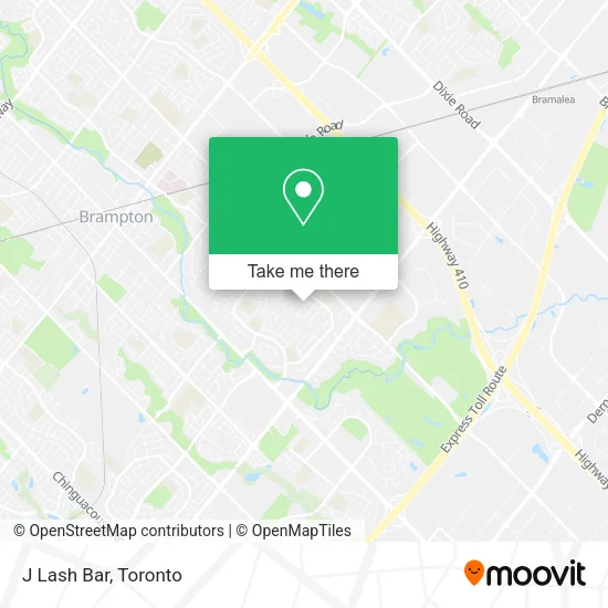 J Lash Bar map