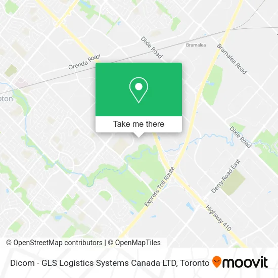 Dicom - GLS Logistics Systems Canada LTD map
