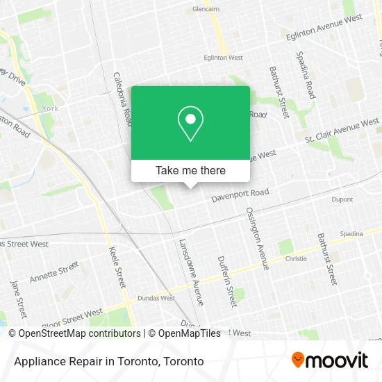 Appliance Repair in Toronto map