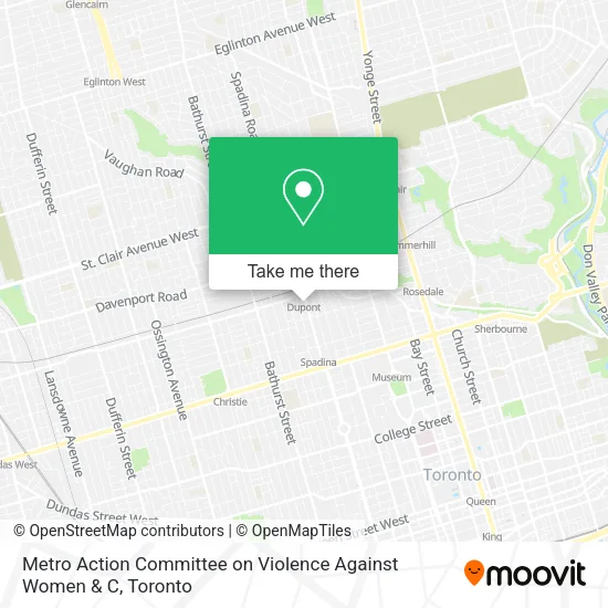 Metro Action Committee on Violence Against Women & C map