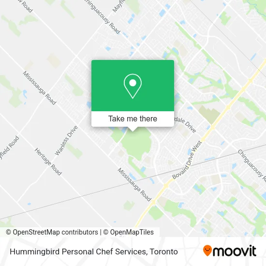 Hummingbird Personal Chef Services map