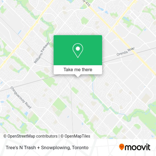 Tree's N Trash + Snowplowing map