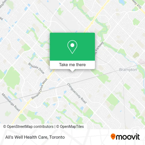 All's Well Health Care map