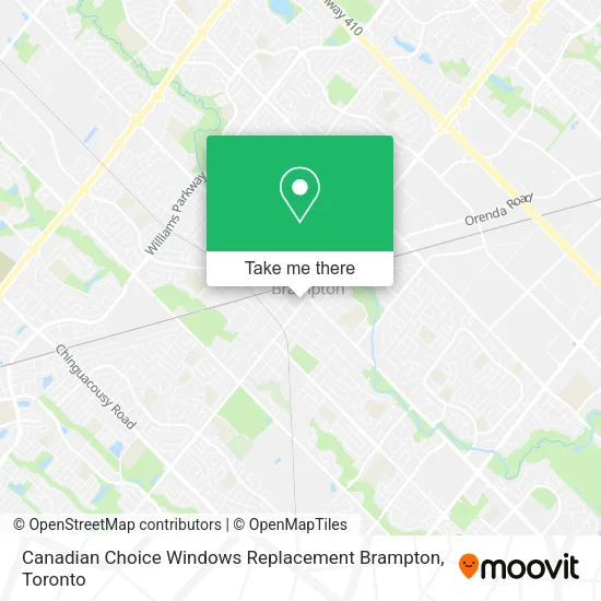 Canadian Choice Windows Replacement Brampton map