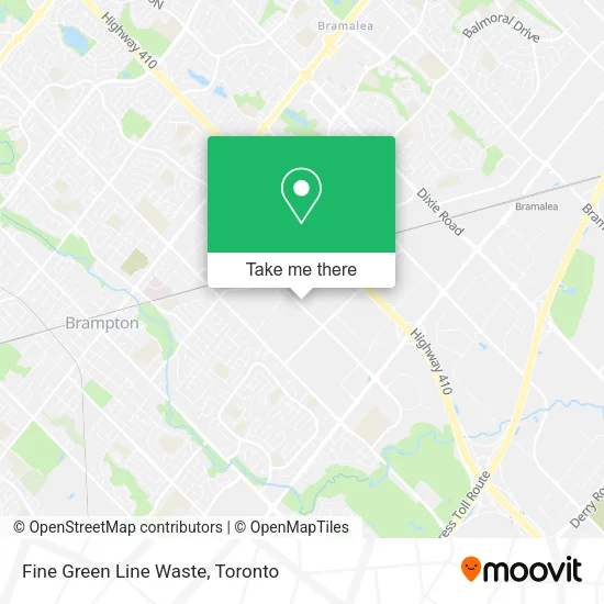 Fine Green Line Waste map