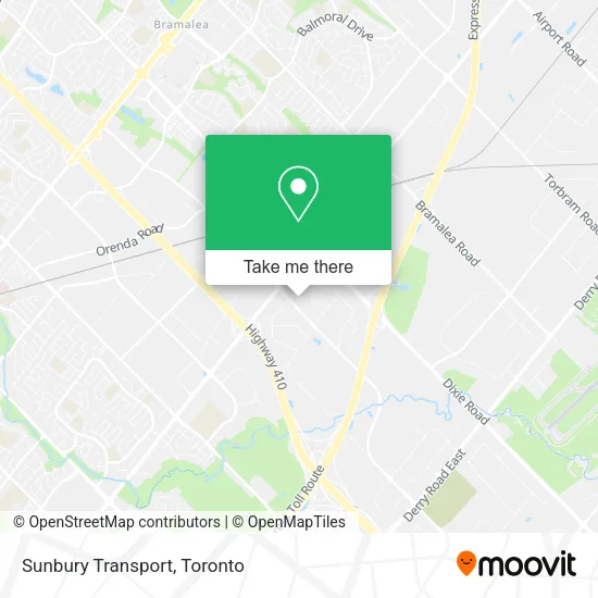 Sunbury Transport map