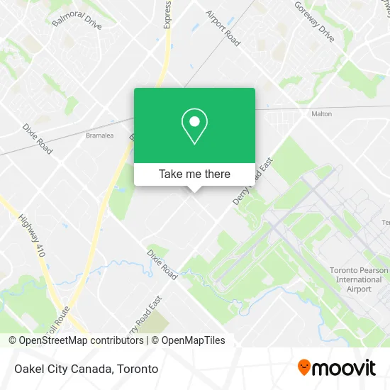 Oakel City Canada map