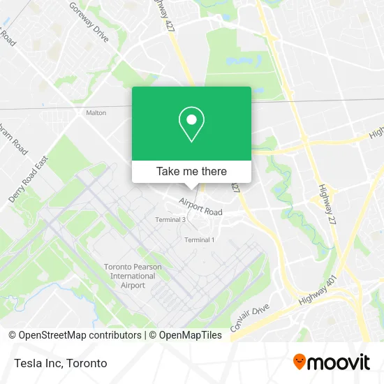 Tesla Inc map