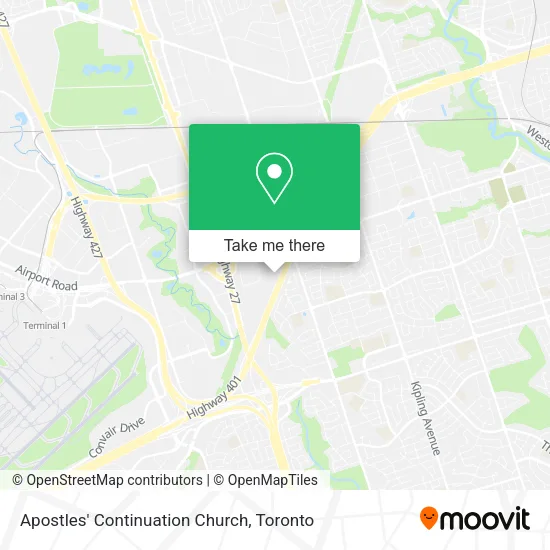 Apostles' Continuation Church map