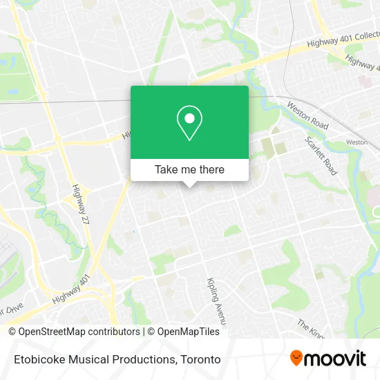 Etobicoke Musical Productions map