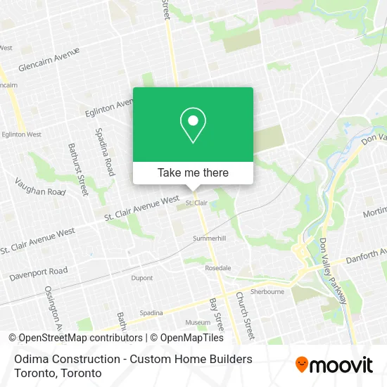 Odima Construction - Custom Home Builders Toronto map