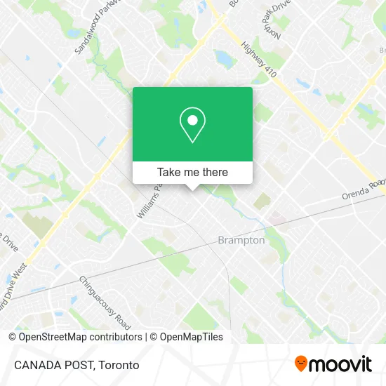 CANADA POST map