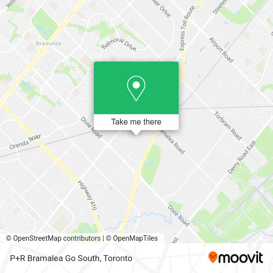 P+R Bramalea Go South map