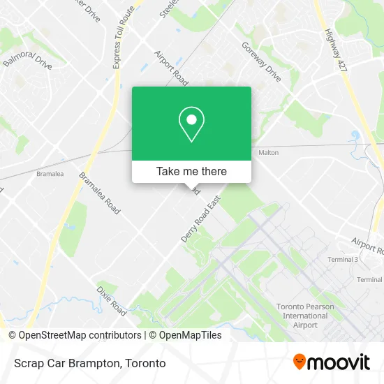 Scrap Car Brampton map