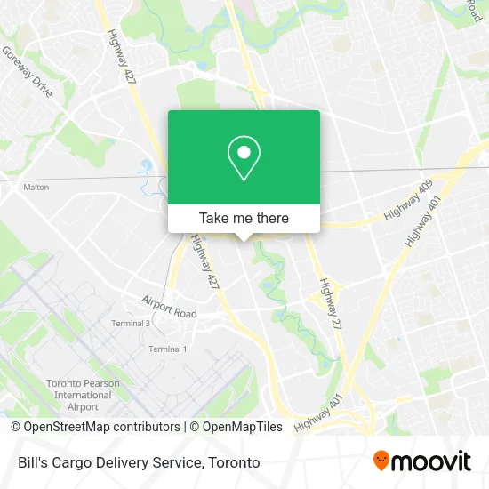 Bill's Cargo Delivery Service map
