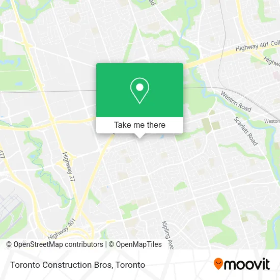 Toronto Construction Bros map