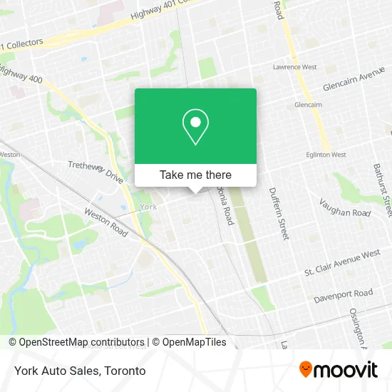 York Auto Sales map