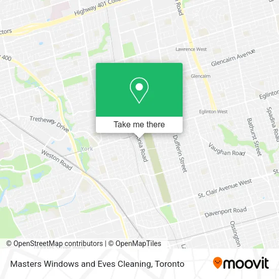 Masters Windows and Eves Cleaning map