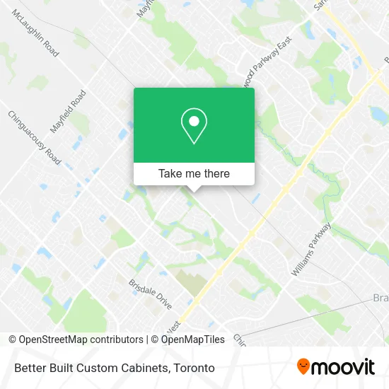 Better Built Custom Cabinets map
