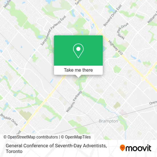 General Conference of Seventh-Day Adventists map