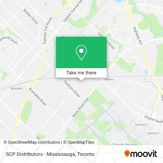SCP Distributors - Mississauga map