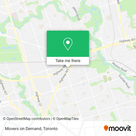 Movers on Demand map
