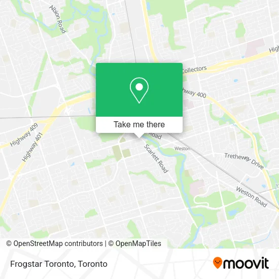 Frogstar Toronto map