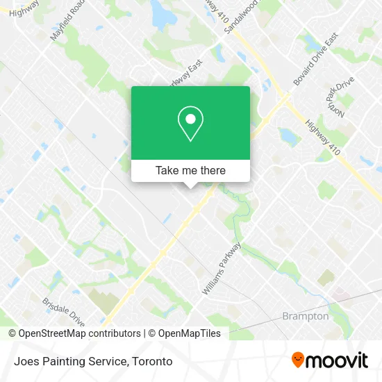 Joes Painting Service map