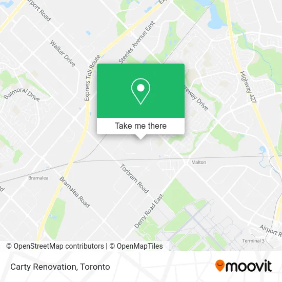 Carty Renovation map
