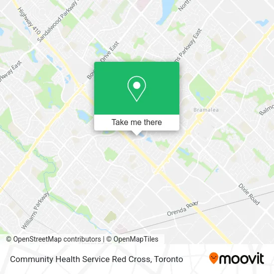Community Health Service Red Cross map